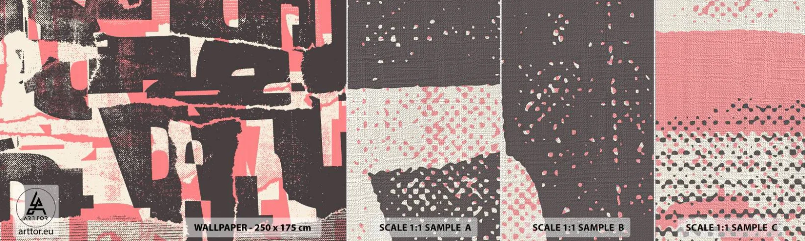 Fototapeta Próbka Premium Canvas - Cały ten zgiełk - Kolaż, Postarzany, Sztuka - 100x30 cm