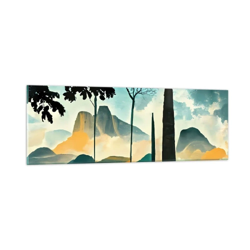 Obraz na szkle - Wciąż wyżej i wyżej - 90x30 cm