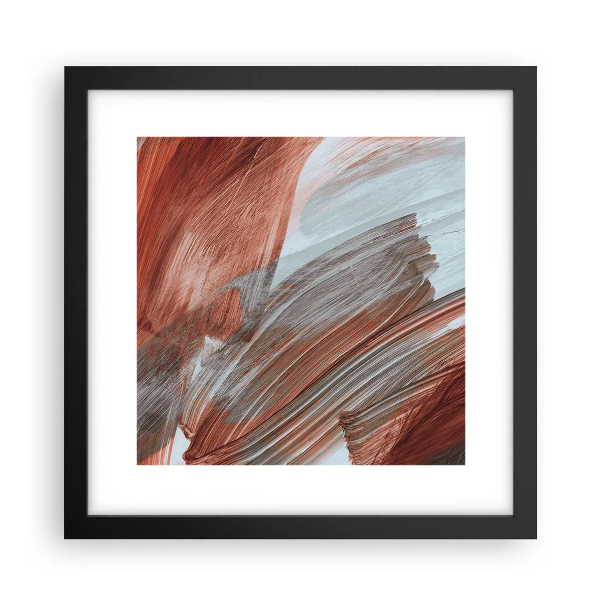 Plakat w czarnej ramie - Abstrakcja jesienna i wietrzna - 30x30 cm