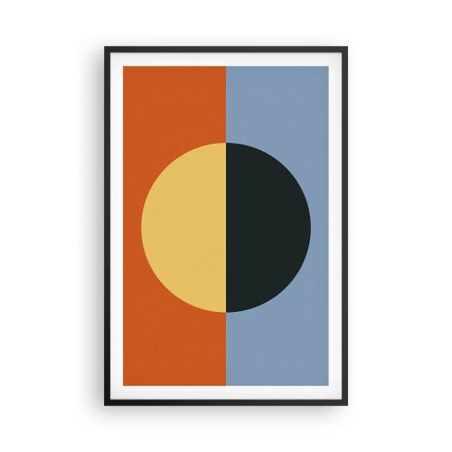 Plakat w czarnej ramie - Kompozycja ciepła i chłodu - 61x91 cm