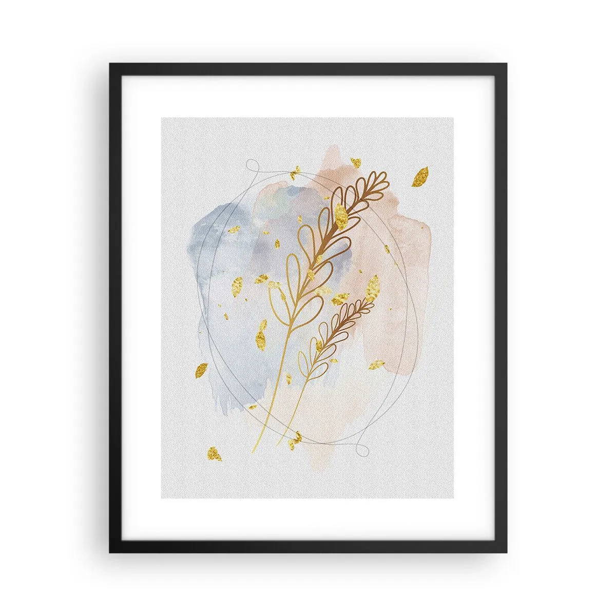 Plakat w czarnej ramie - Złoty podmuch - 40x50 cm