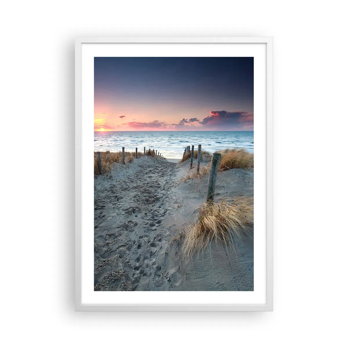 Plakat w białej ramie - Rozlałeś tęczę blasków promienistą… - 50x70 cm