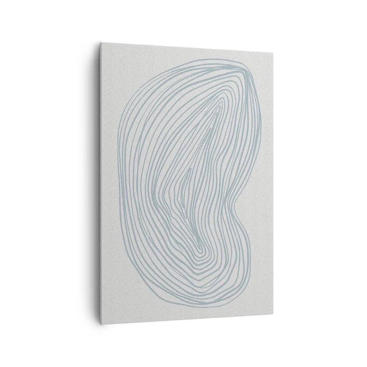 Obraz na płótnie - Abstrakcyjny motyw fal w delikatnym błękicie - 70x100cm - Uśmiech kropli - Nowoczesna dekoracja ścienna do salonu i sypialni ARTTOR