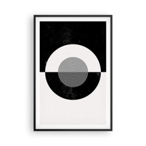 Plakat w czarnej ramie - Harmonia w czerni i bieli - 61x91 cm