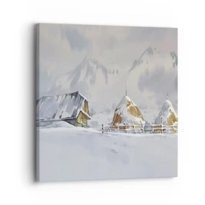 Obraz na płótnie - W śnieżnej kotlinie - 30x30 cm