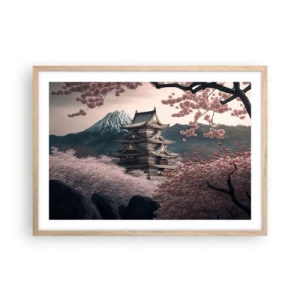 Plakat w ramie jasny dąb - Kraj kwitnącej wiśni - 70x50 cm