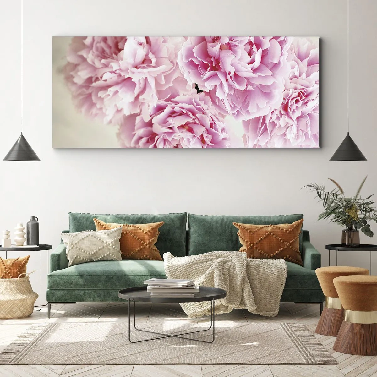 Obraz na płótnie - W różowym przepychu - 100x40 cm