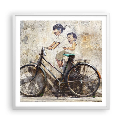 Plakat w białej ramie - Prawda czy fałsz? - 60x60 cm