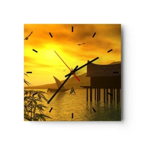 Zegar ścienny - Upragniony spokój - 40x40 cm