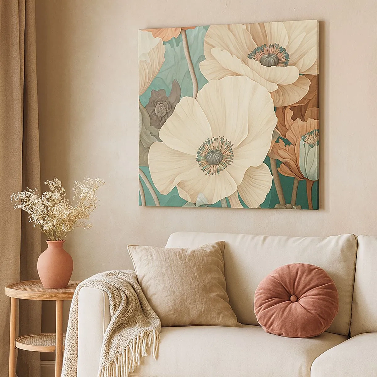 Obraz na płótnie - Szept maków - 30x30 cm