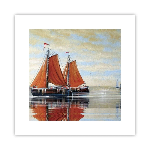 Plakat - Hej, żeglujże, żeglarzu… - 30x30 cm