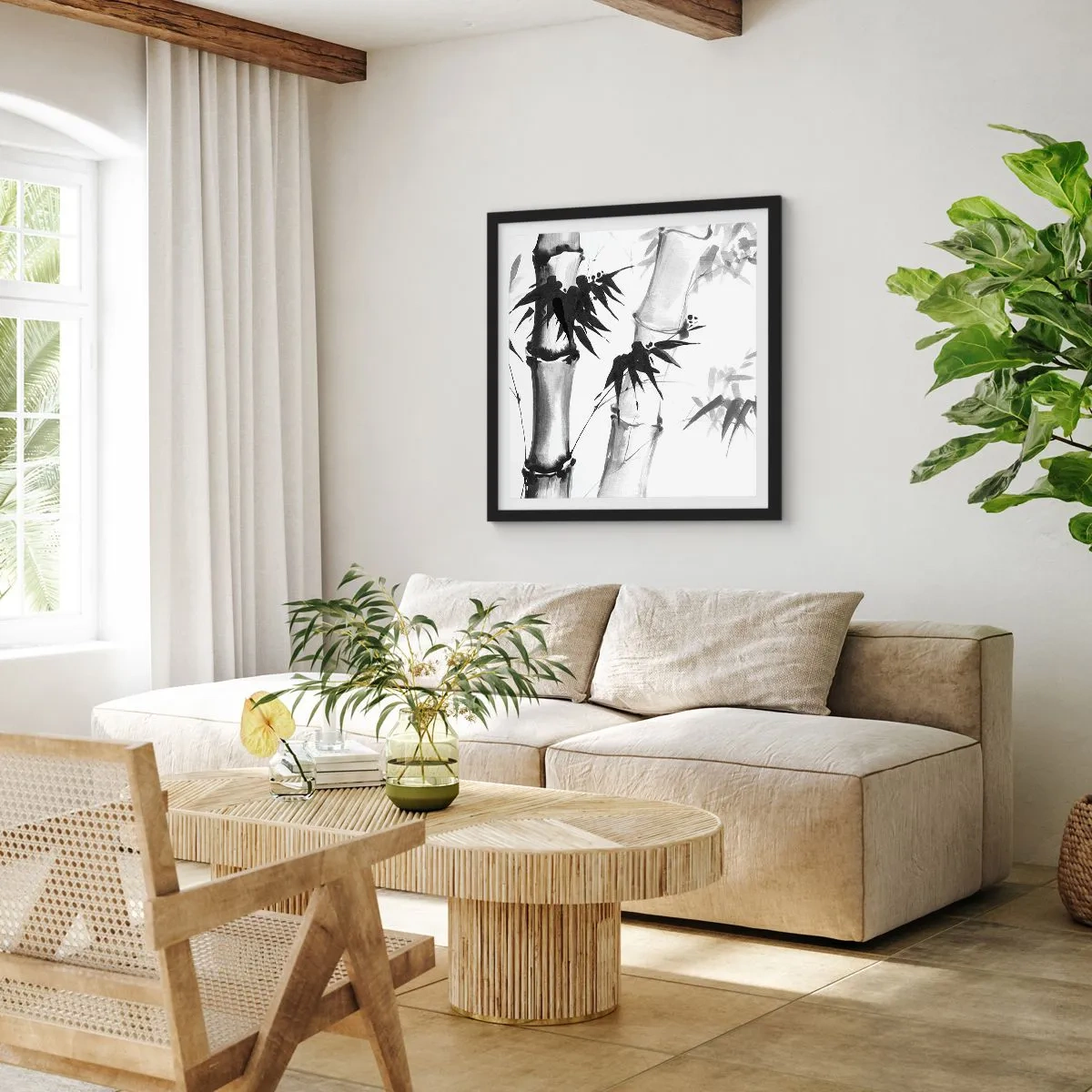 Plakat w czarnej ramie - Zbliżenie na orient - 40x40 cm