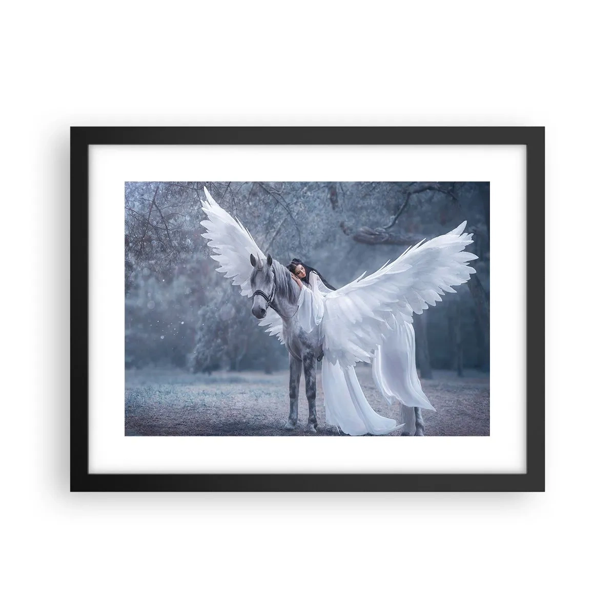 Plakat w czarnej ramie - Natchniona chwila - 40x30 cm