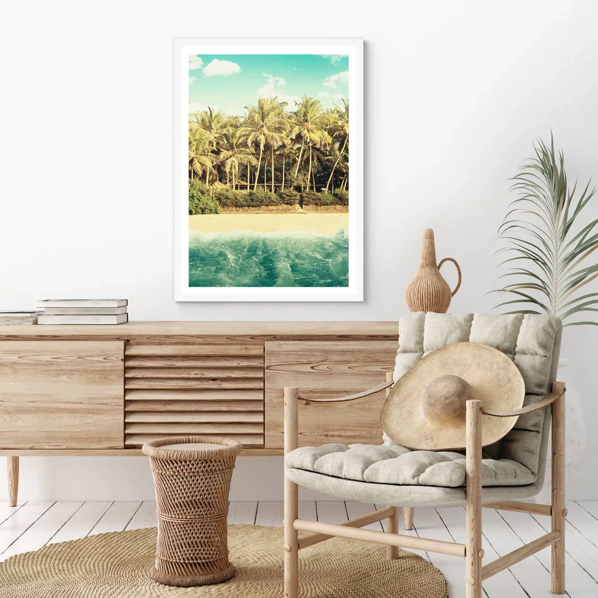 Plakat w białej ramie - A może tutaj? - 40x50 cm
