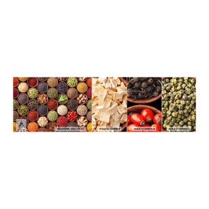Fototapeta Próbka Samoprzylepna Deluxe Sticker - Wszystkie smaki świata - Gastronomia, Przyprawy, Suszone Zioła - 100x30 cm
