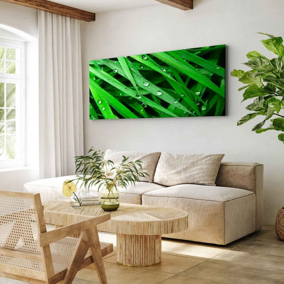 Obraz na płótnie - Zagraj w zielone - 100x40 cm