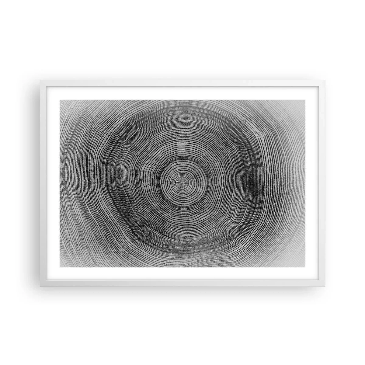 Plakat w białej ramie - Znak czasu - 70x50 cm