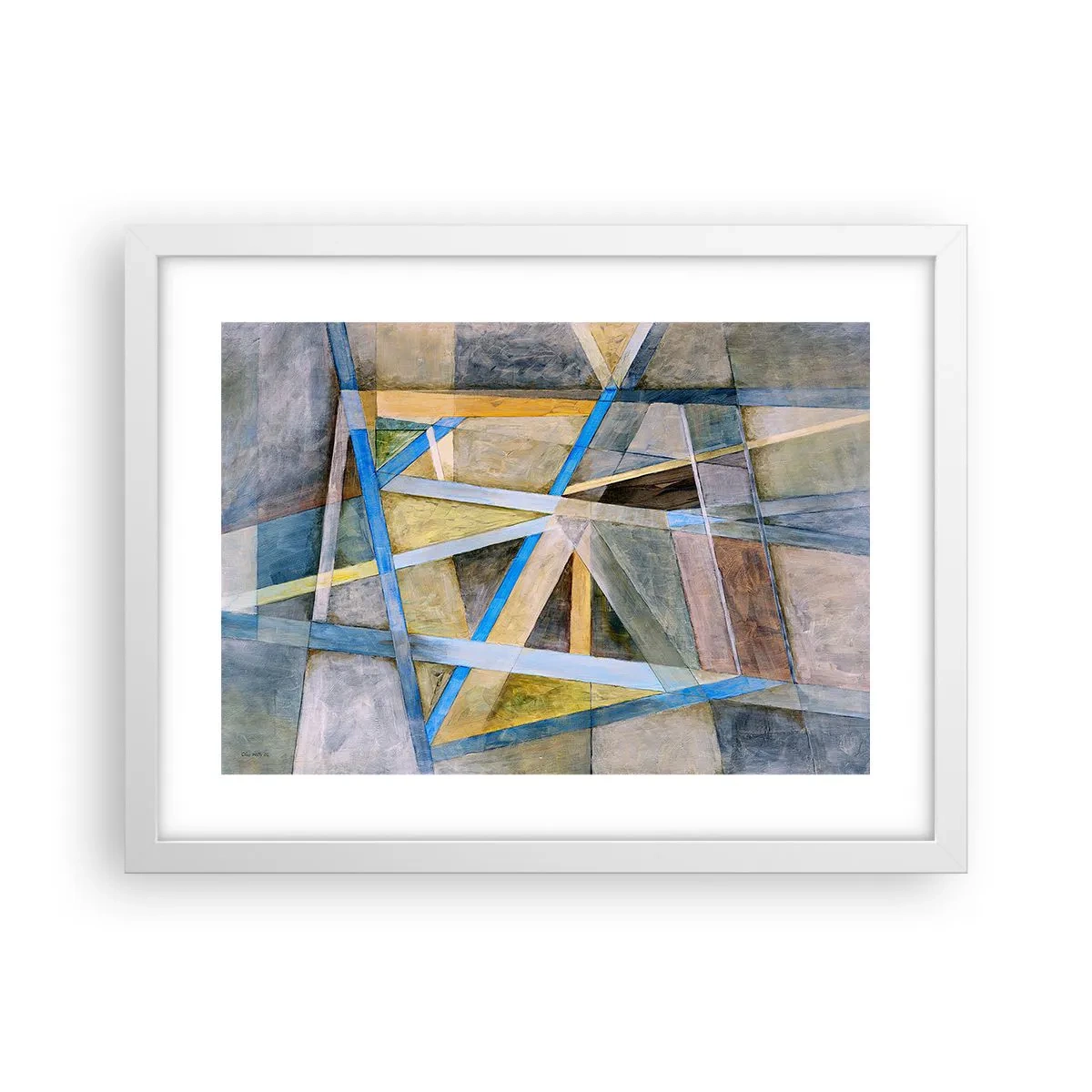 Plakat w białej ramie - Na wprost czy na skos? - 40x30 cm