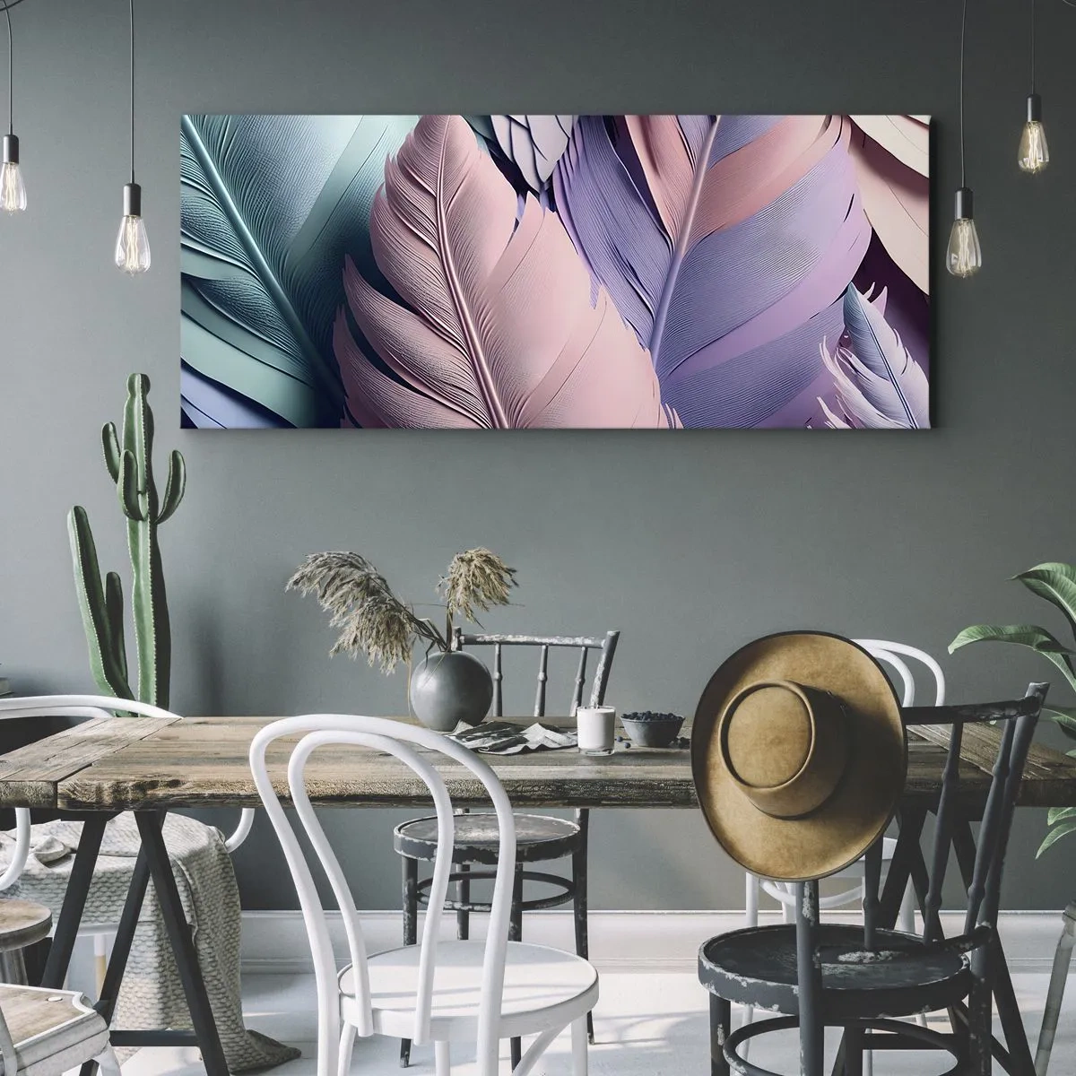 Obraz na płótnie - Ptasi szyk - 90x30 cm