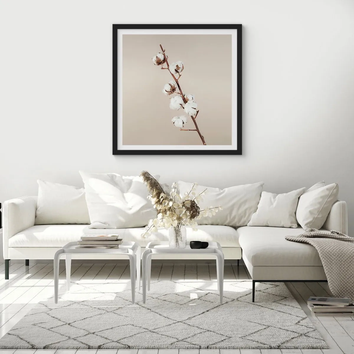 Plakat w czarnej ramie - U źródła miękkości - 40x40 cm