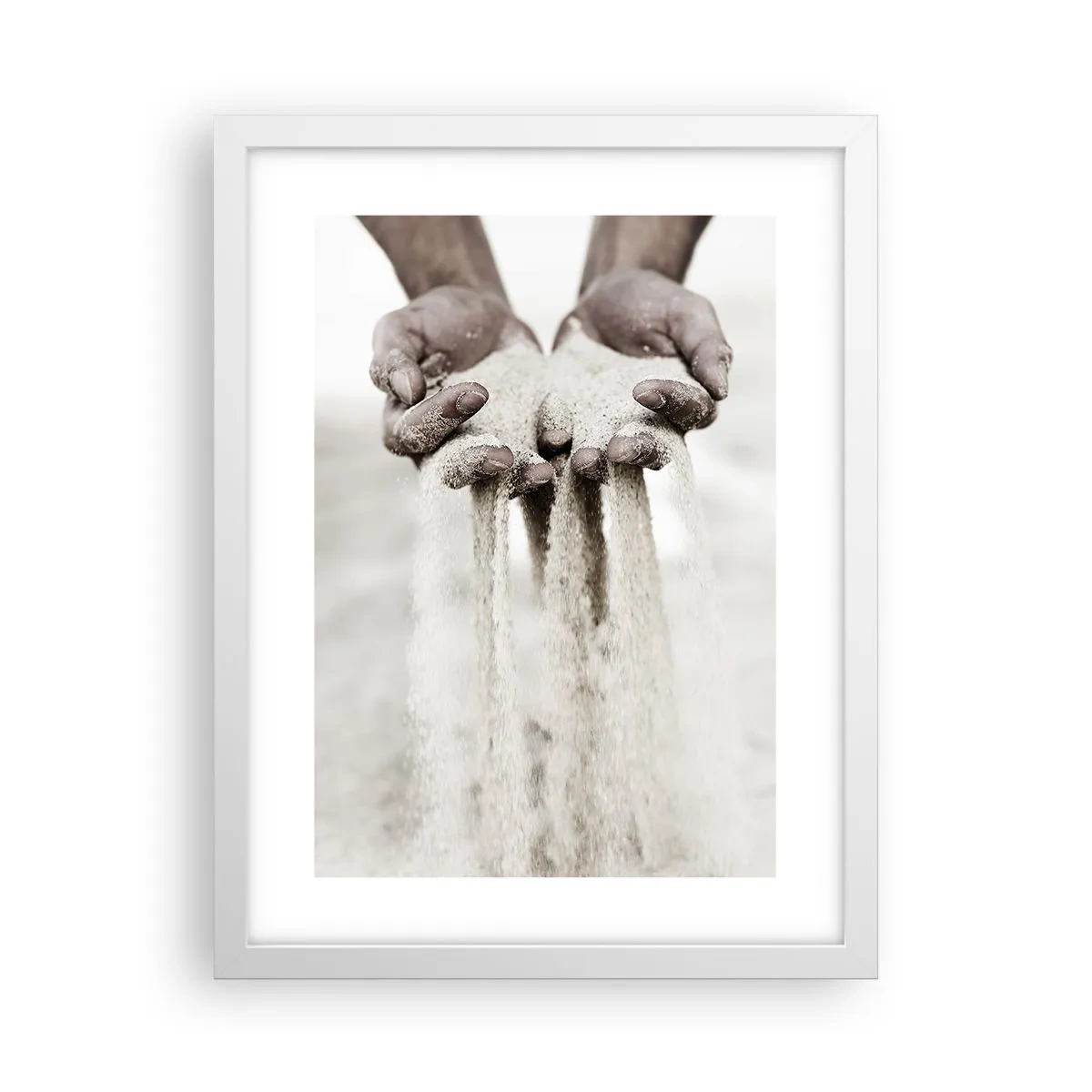 Plakat w białej ramie - Tymi rękoma… - 30x40 cm