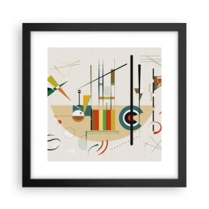Plakat w czarnej ramie - I świat się śmieje - 30x30 cm