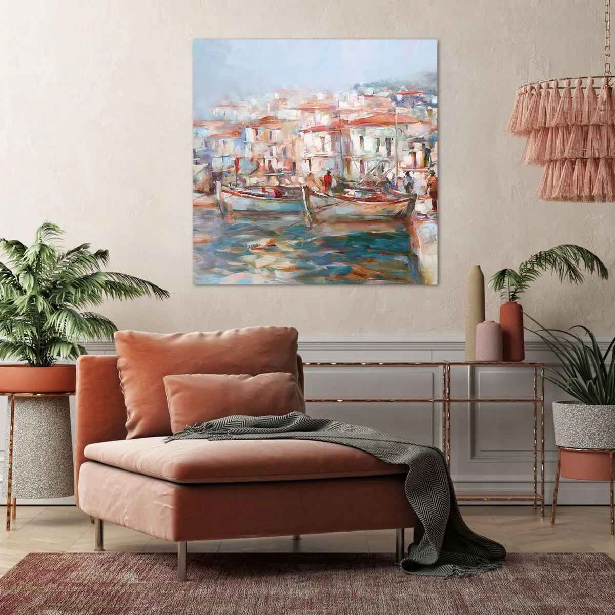 Obraz na płótnie - Pastelowe wakacje - 40x40 cm