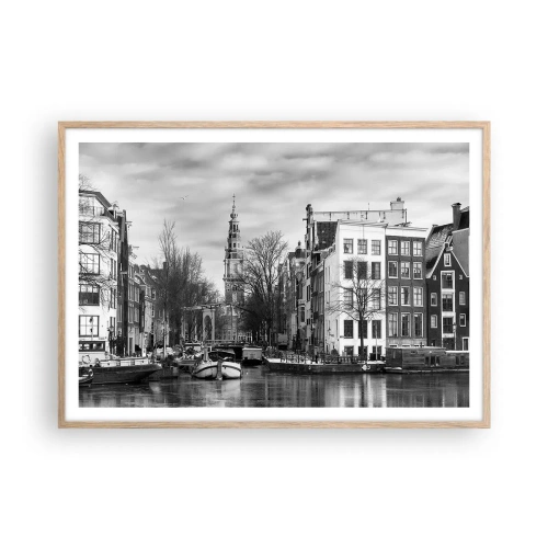 Plakat w ramie jasny dąb - Amsterdamskie klimaty - 100x70 cm