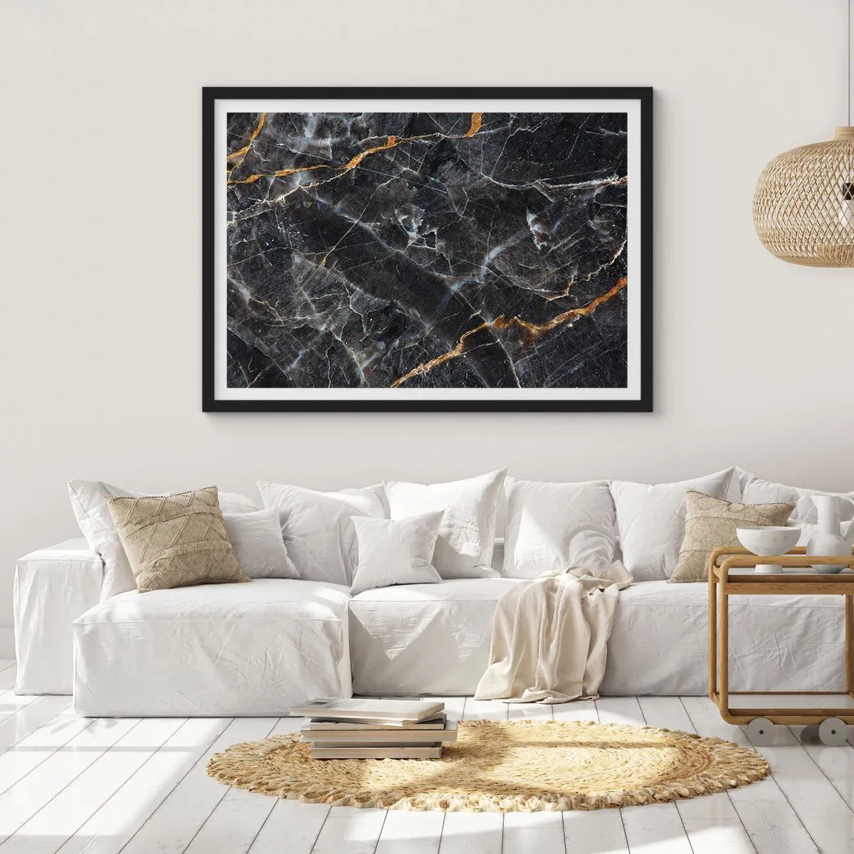 Plakat w czarnej ramie - Wewnętrzne życie kamienia - 91x61 cm