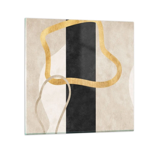 Obraz na szkle - Kształty zapętlone - 30x30 cm