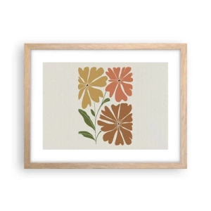 Plakat w ramie jasny dąb - Natura i geometria - 40x30 cm