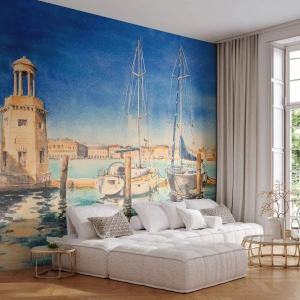 Fototapeta Standard Eco - Słoneczna laguna - Port, Pejzaż, Latarnia Morska - 150x105 cm