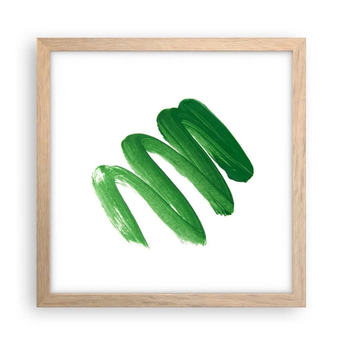 Plakat w ramie jasny dąb - Zielony żart - 30x30 cm