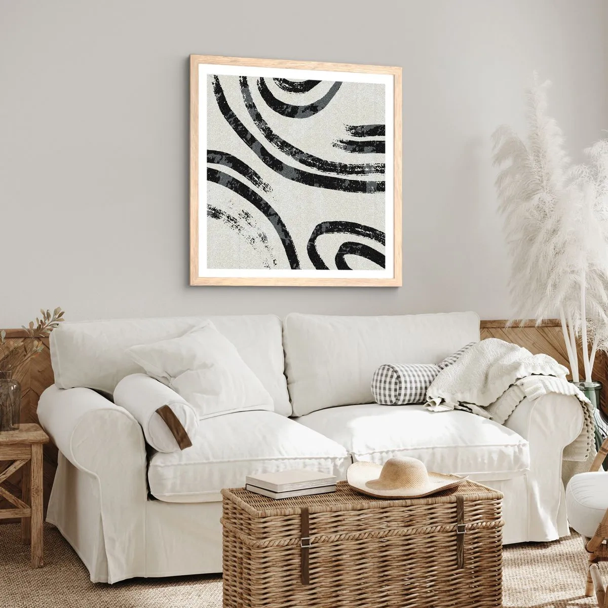 Plakat w ramie jasny dąb - W pół zatrzymany - 30x30 cm