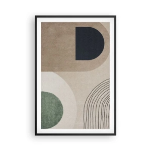 Plakat w czarnej ramie - Łagodność owalu - 61x91 cm