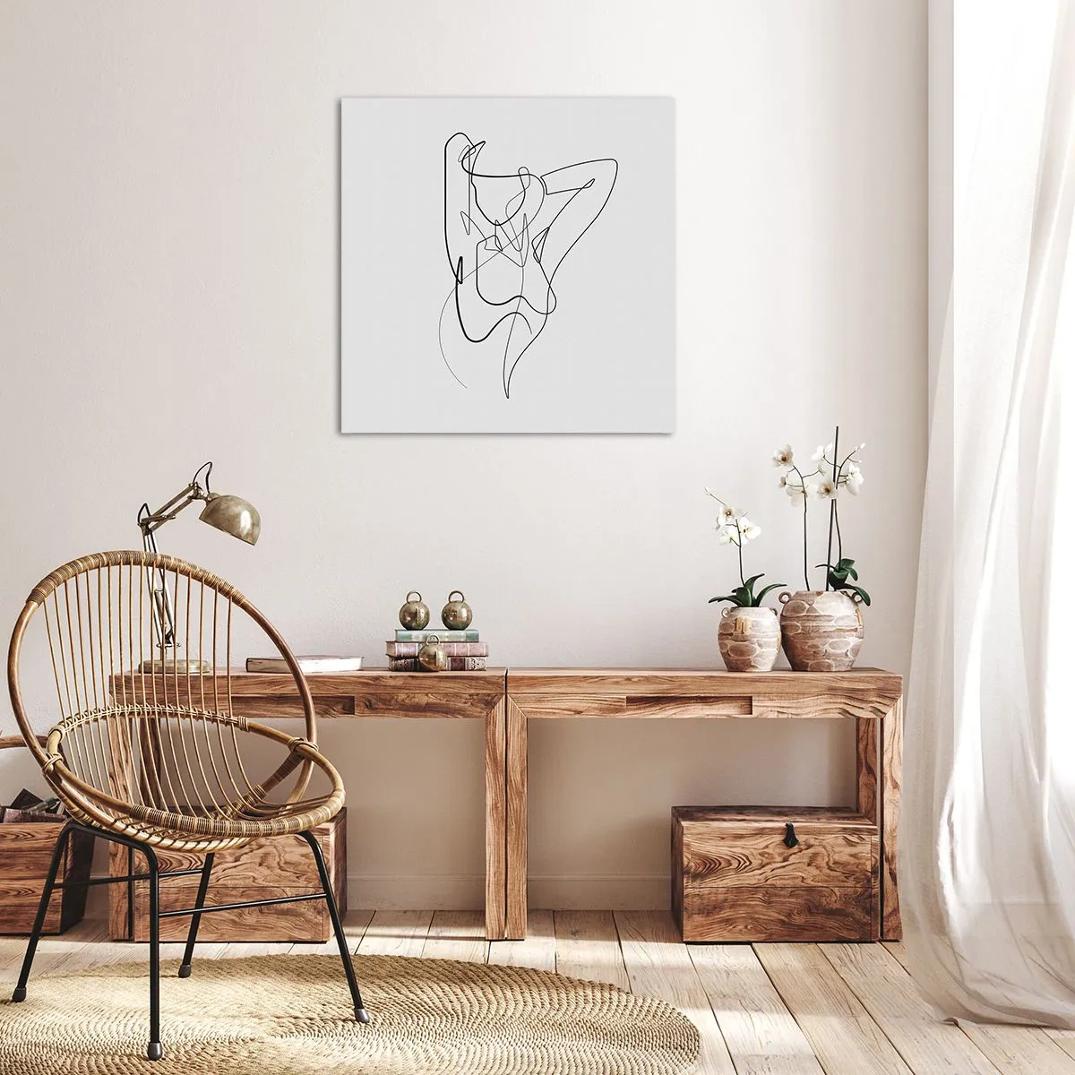 Obraz na płótnie - Naprawdę, jaka jesteś... - 60x60 cm