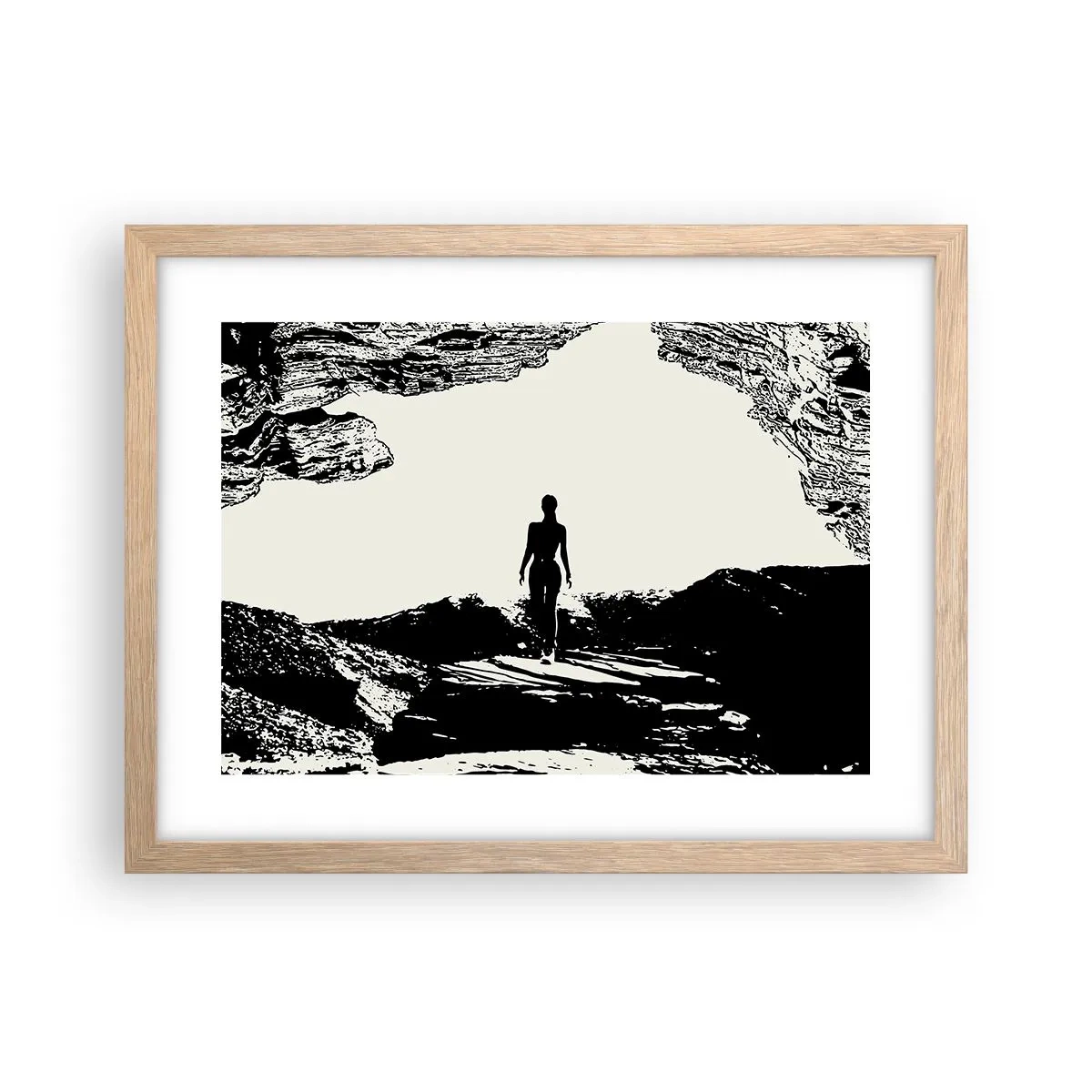 Plakat w ramie jasny dąb - Nowe spojrzenie - 40x30 cm