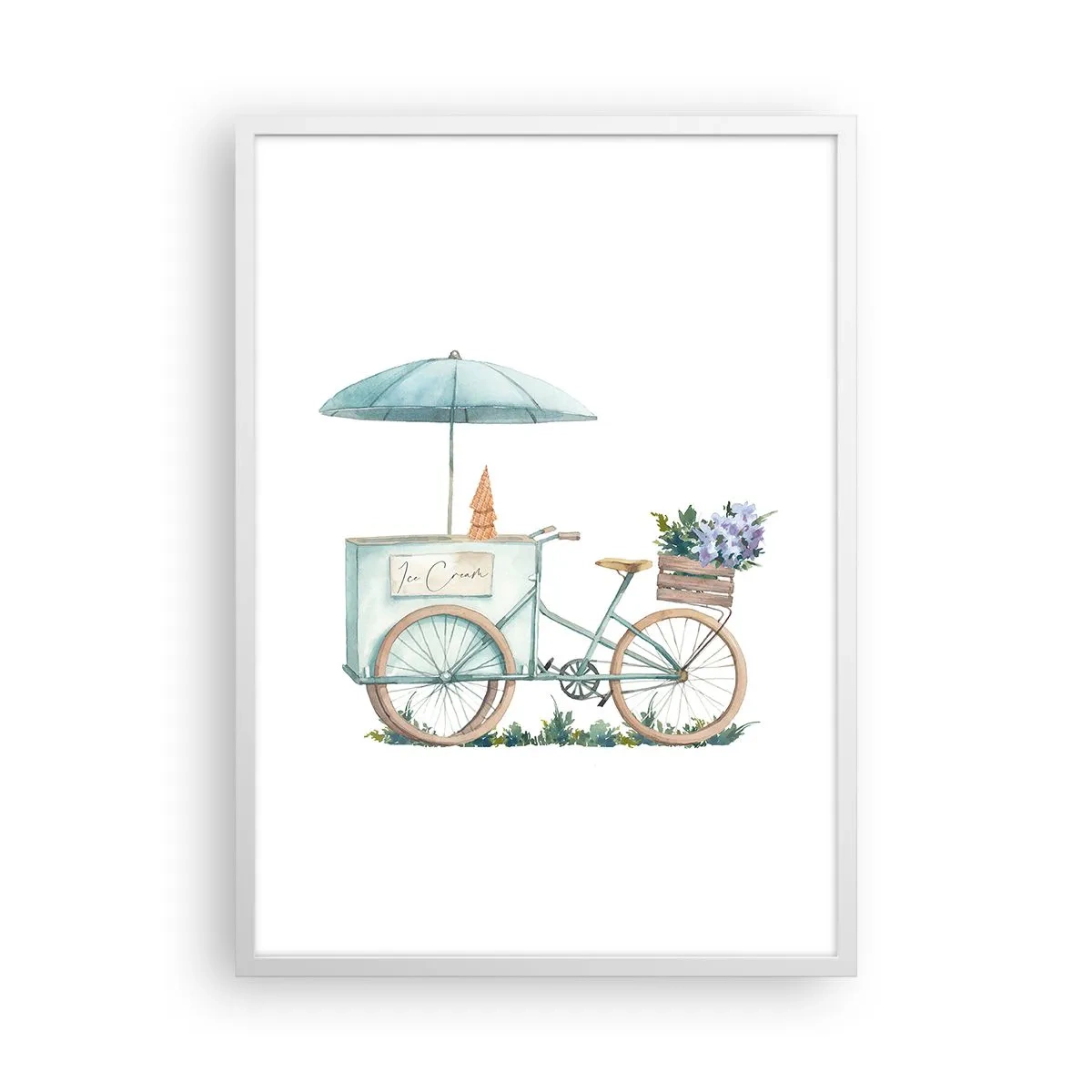 Plakat w białej ramie - Słodkie wspomnienie lata - 50x70 cm