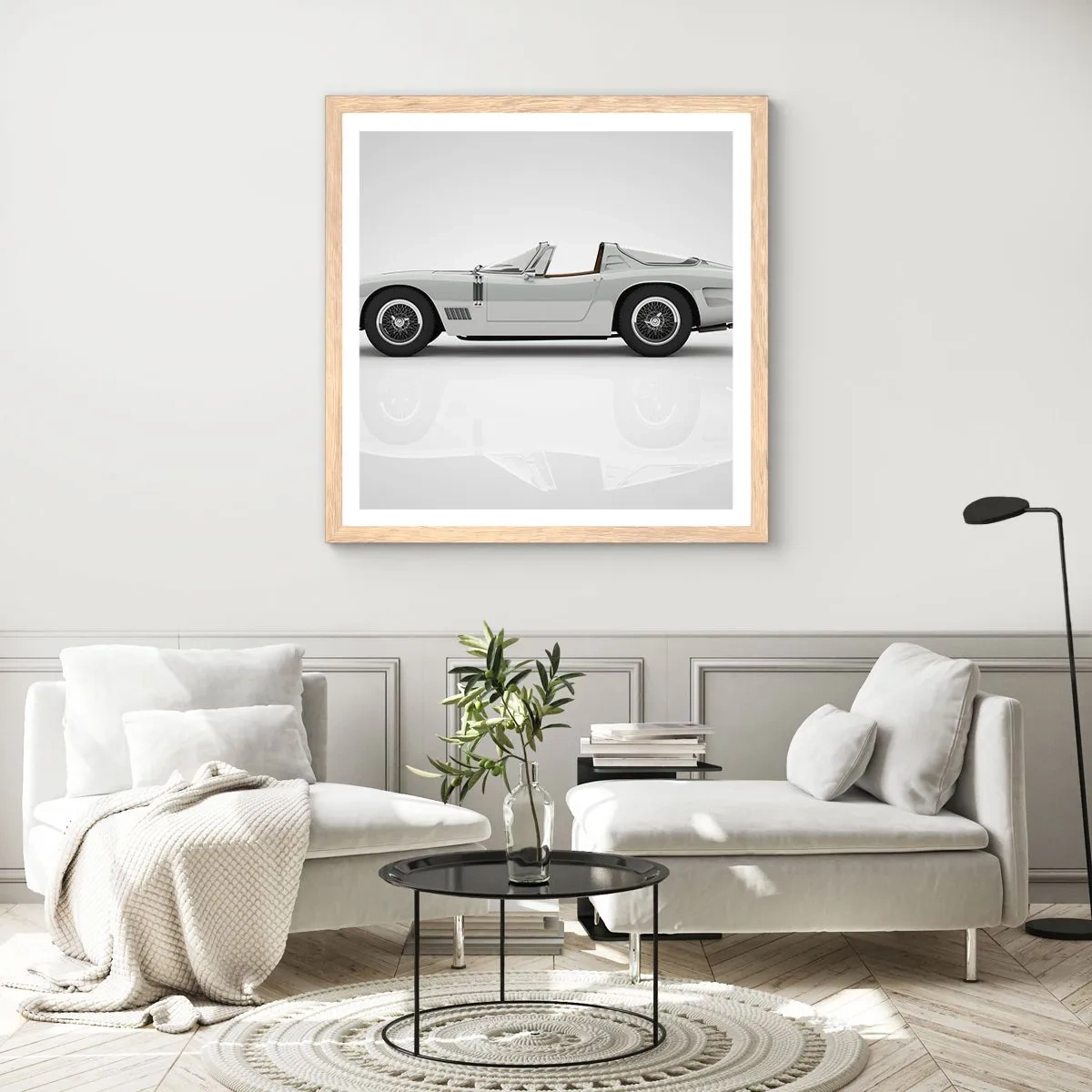 Plakat w ramie jasny dąb - Obietnica zabawy - 50x50 cm