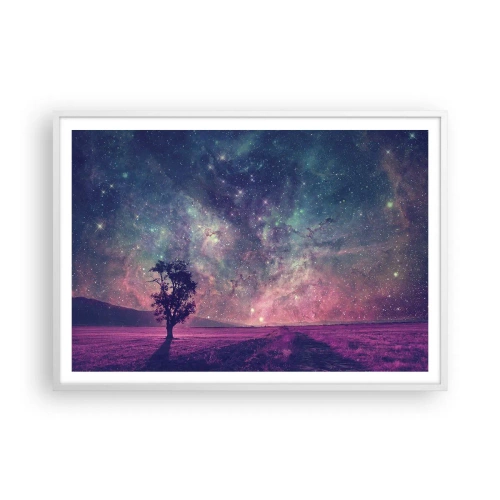 Plakat w białej ramie - Pod magicznym niebem - 100x70 cm