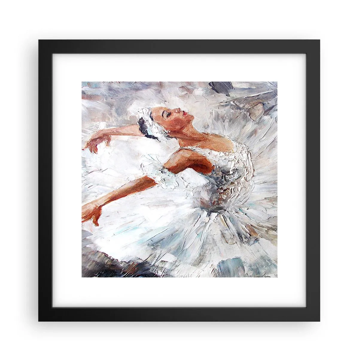 Plakat w czarnej ramie - Delikatna i lekka jak tiul - 30x30 cm