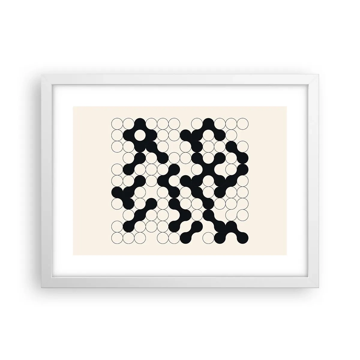 Plakat w białej ramie - Chińska gra – wariacja - 40x30 cm