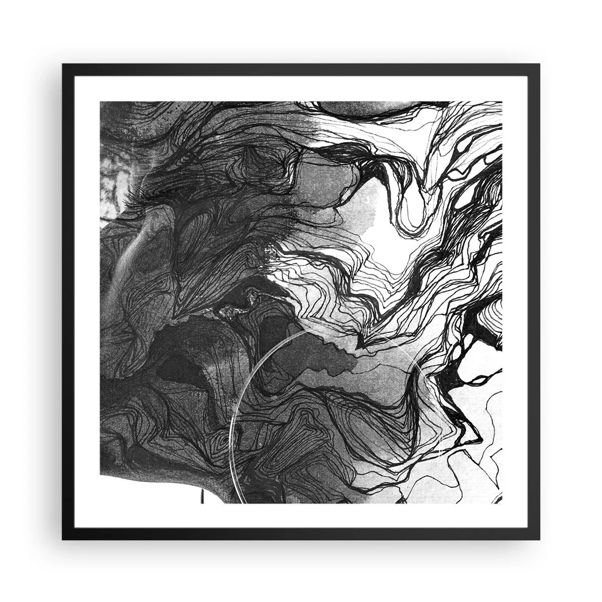 Plakat w czarnej ramie - Zaplątana w marzeniach - 60x60 cm