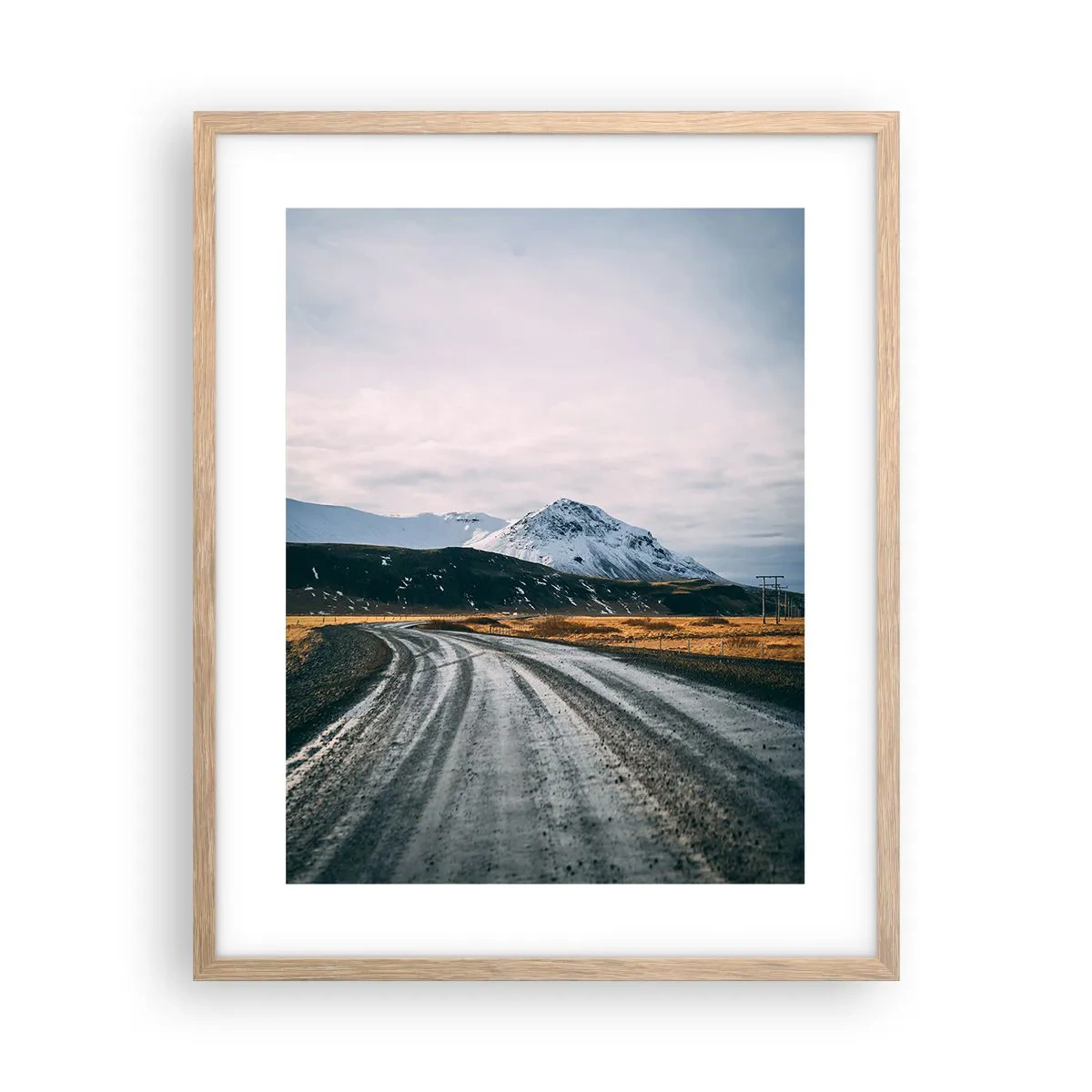 Plakat w ramie jasny dąb - W islandzkim klimacie - 40x50 cm