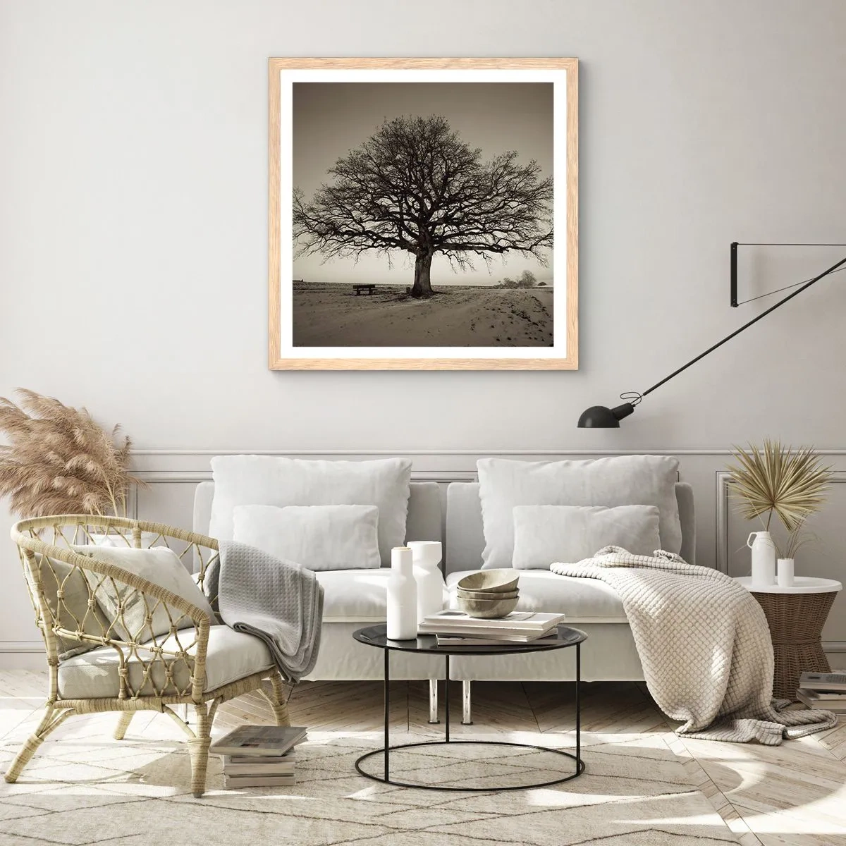 Plakat w ramie jasny dąb - Stąd do wieczności - 50x50 cm