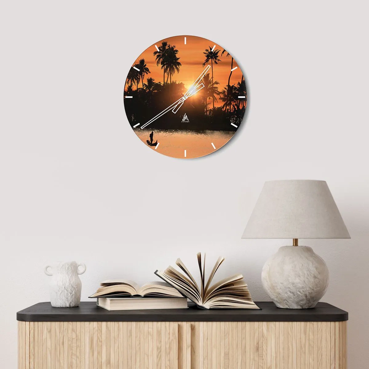 Zegar ścienny - Czas na odpoczynek - 30x30 cm