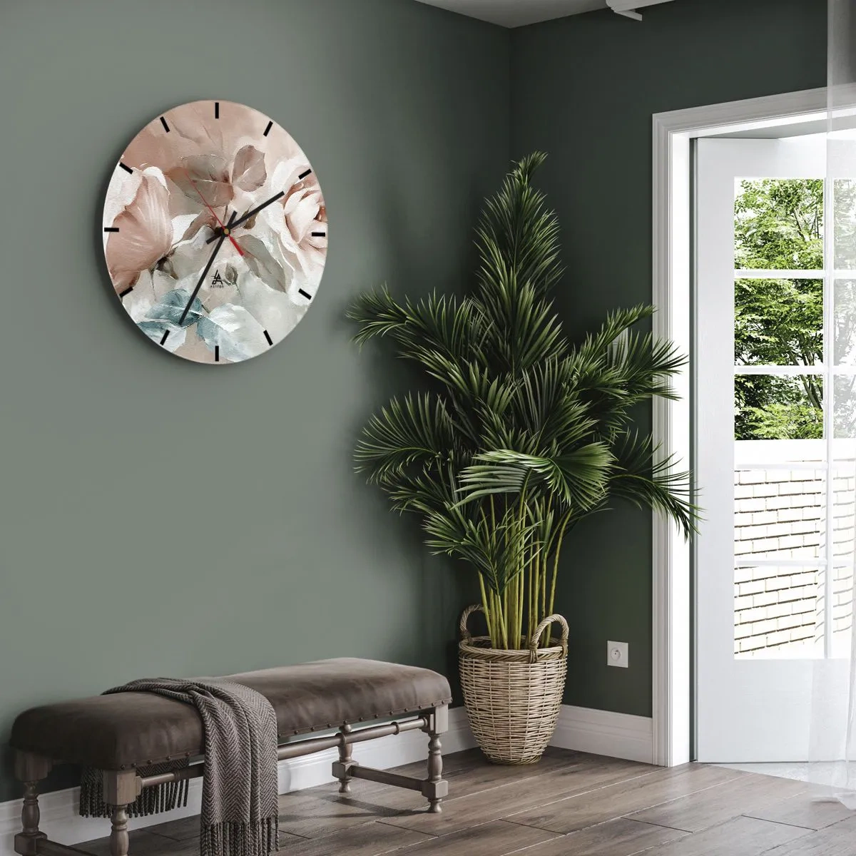 Zegar ścienny - Duch romantyzmu - 30x30 cm