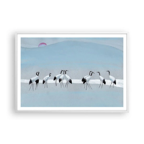 Plakat w białej ramie - Po gorącym dniu - 100x70 cm