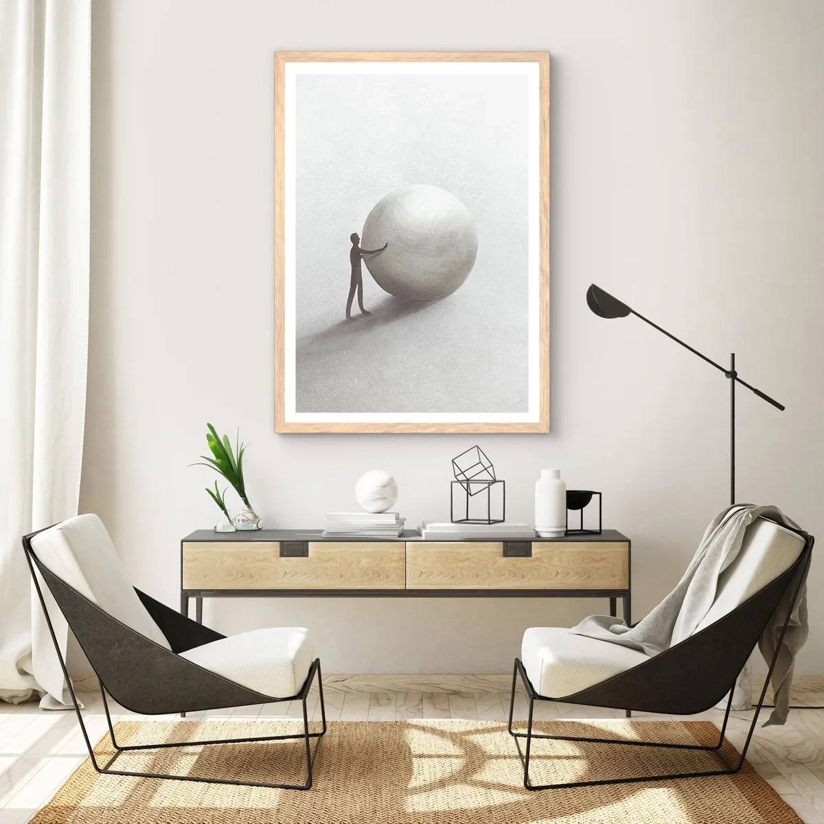 Plakat w ramie jasny dąb - Gra życia - 40x50 cm