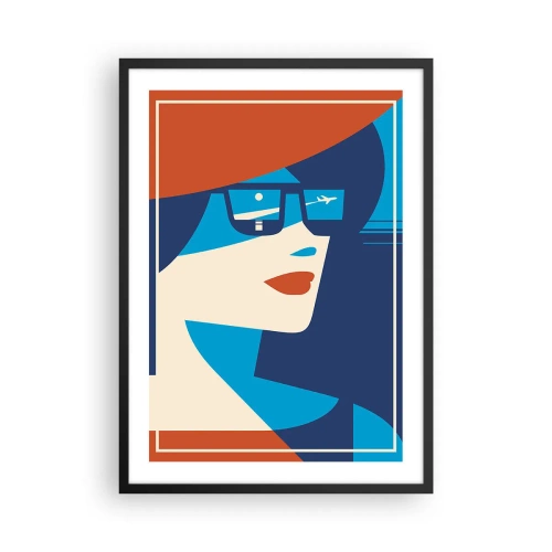 Plakat w czarnej ramie - Wakacyjna podróż - 50x70cm - Wakacyjna podróż - Nowoczesna dekoracja ścienna do salonu i sypialni ARTTOR